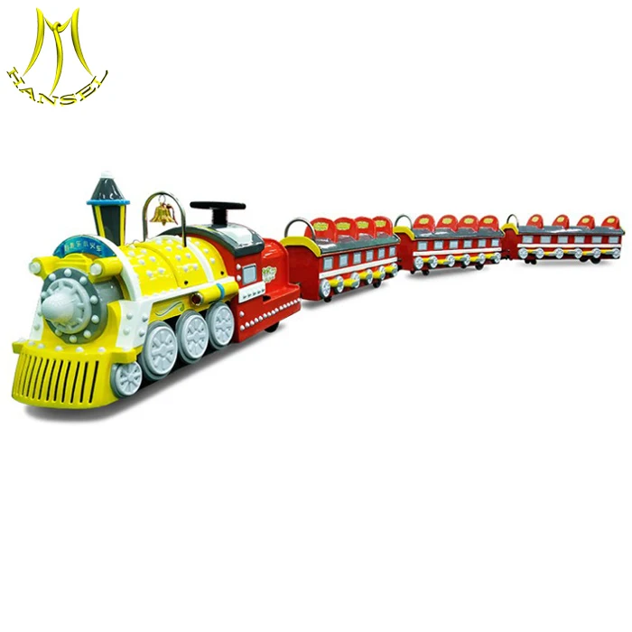 Hansel amusement park kids electric tourist trackless train for sale kids electrical train