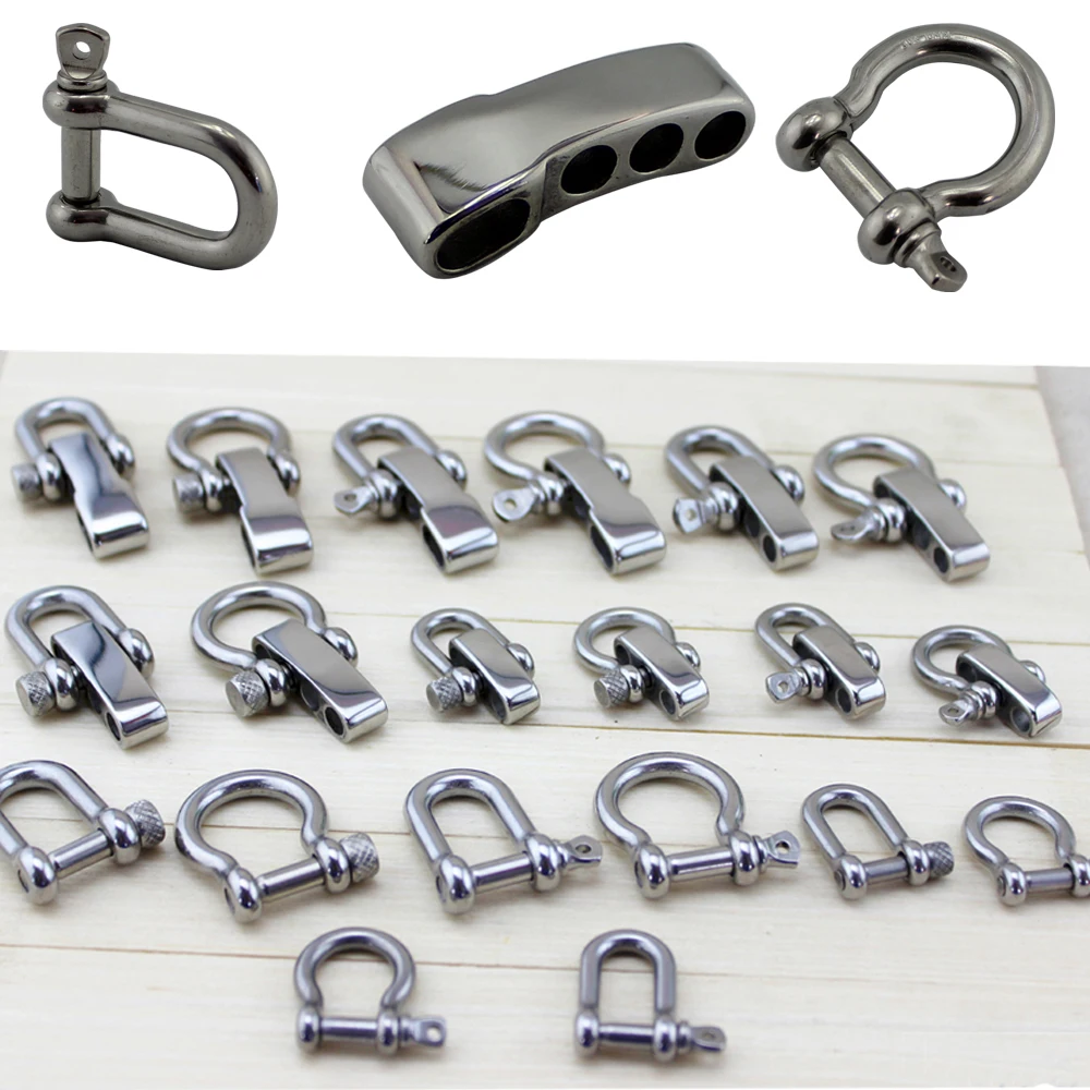 Stainless Steel Adjustable Mini Paracord Bracelet D Shackle