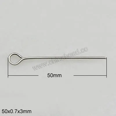 Wholesale eye pin, jewelry findings Brass in platinum