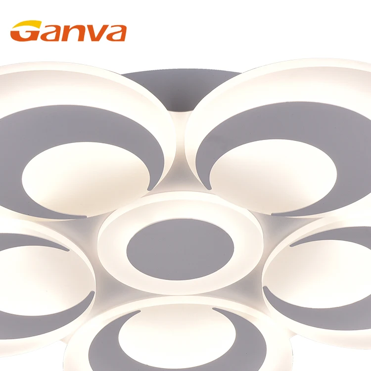 GANVA Warm White Modern Flower Shade Home Decorative Restaurant LED Ceiling Light Fixture