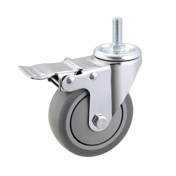 BIAO CASTERS M8 threaded stem TPR CASTER