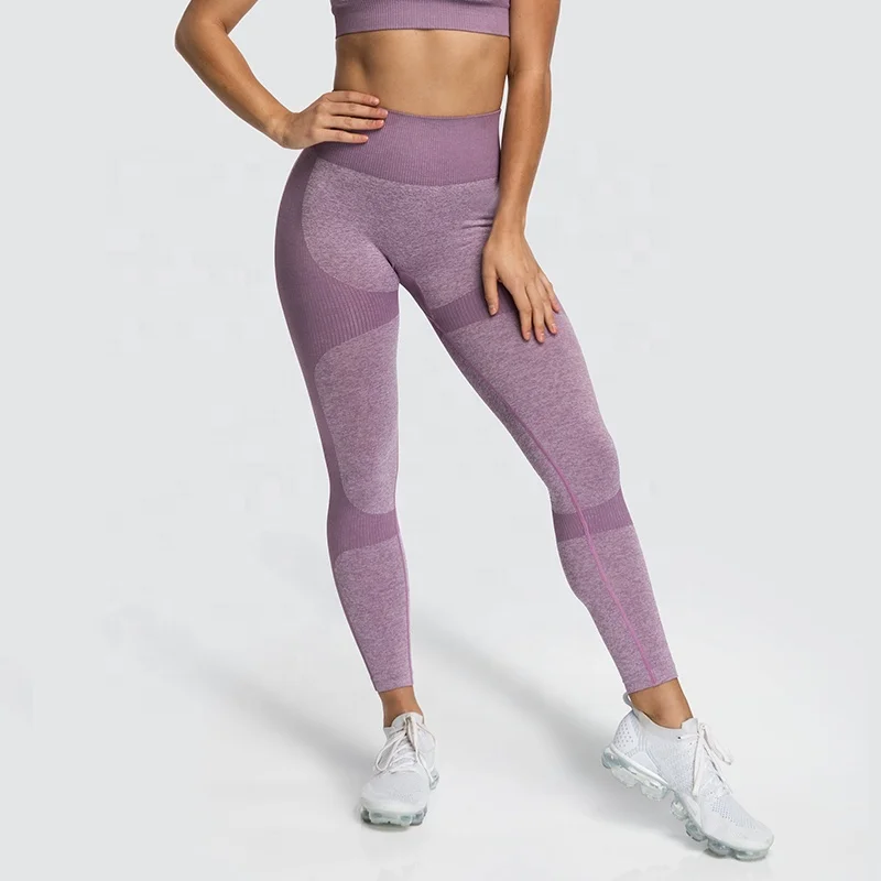 
Jogger Peach hip Athleisure Yoga pants Stripe Work Out Seamless Knit Yoga Leggings 