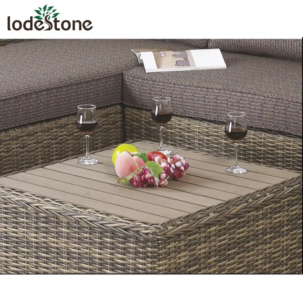 3pcs Outdoor Synthetic Rattan Garden Furniture Sofa Outdoor Lounge Sofa Set
