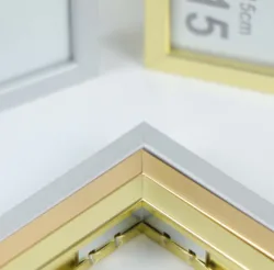Gold photo frame, Wall picture frame kit, Aluminum oxidation moulding