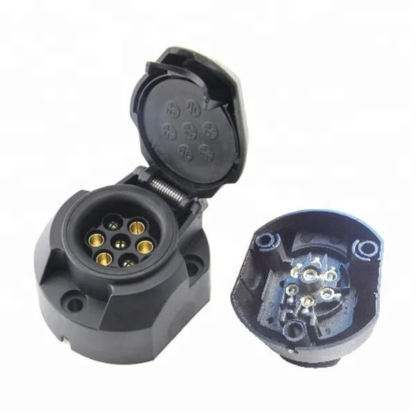 100% водонепроницаемый 12V 7 пин путь полюс круглое пластиковое ведро для грузовика прицеп разъем с резиновый уплотнитель