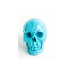 Blue carving decoration skull