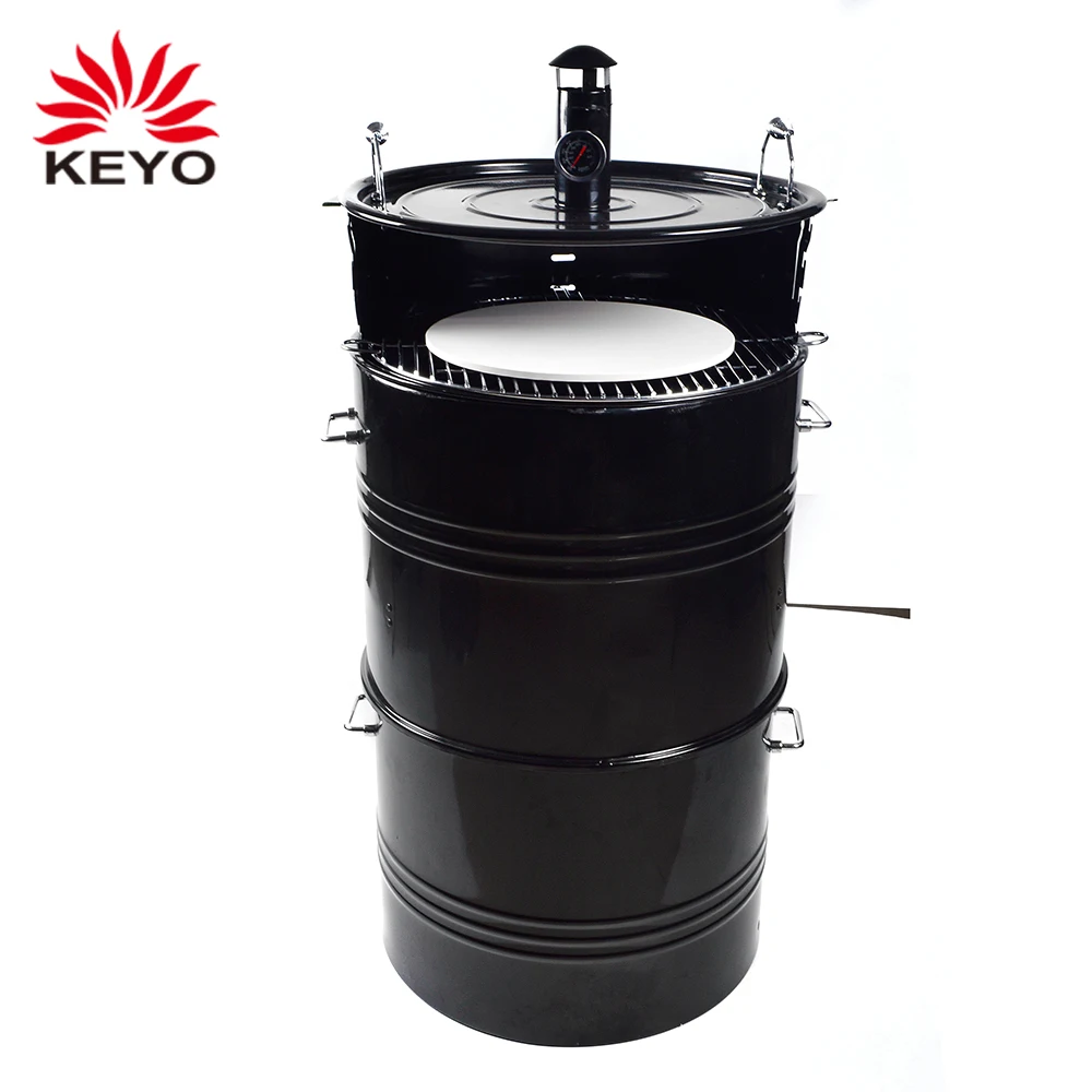 Outdoor Used Large Barrel Grill Charcoal 5 In 1 Smoker BBQ Barbecue Oil Drum Grills For Outdoor Backyard