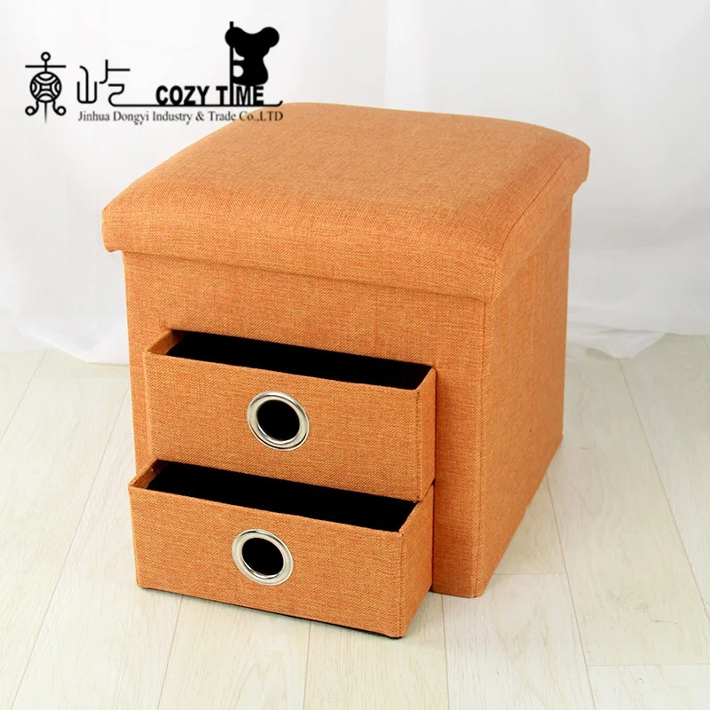 Dongyi Living Room Furniture Collapsible Storage Ottoman Bench With Six Drawers