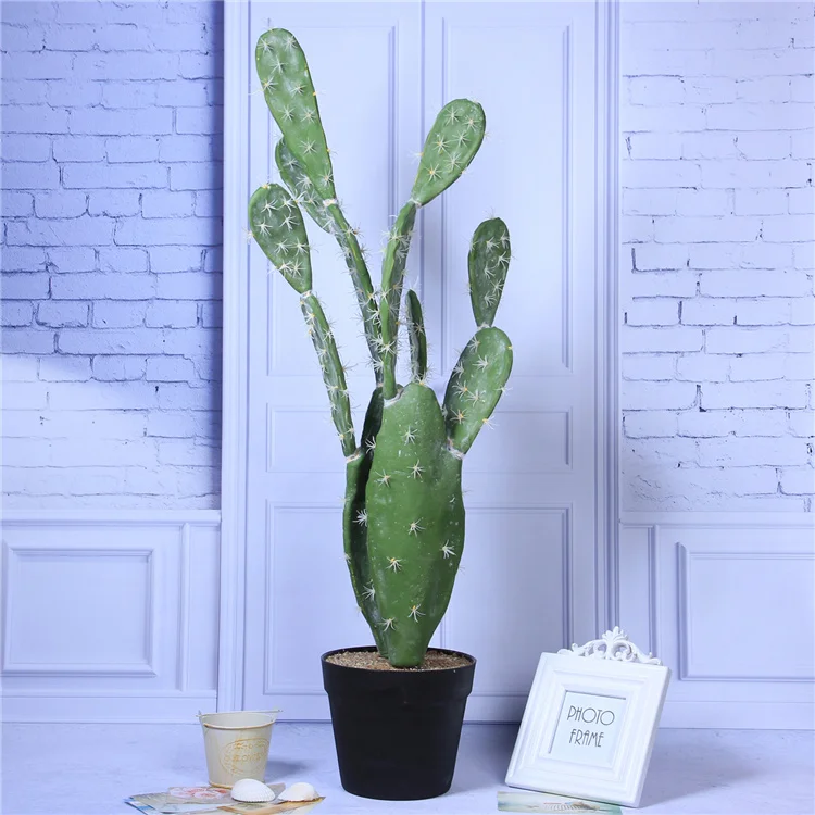 
Sicily Nordic simulation green sapphire fairy column home decoration desert plant potted shop display 