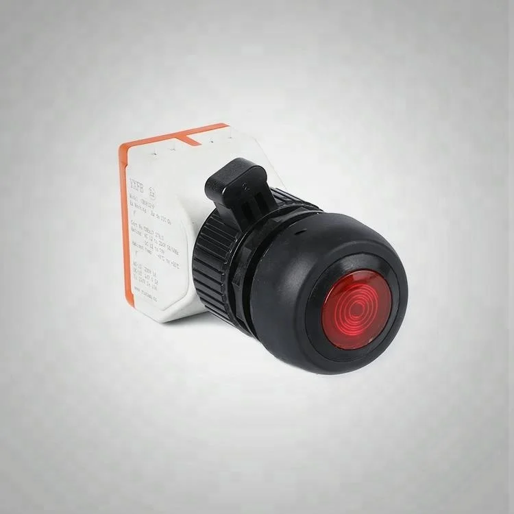 Explosion proof plastic push button switch with LED lamp