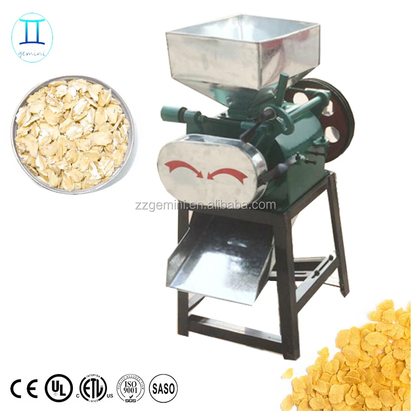 Oats flakes flaker maker rice flake making machine for sale