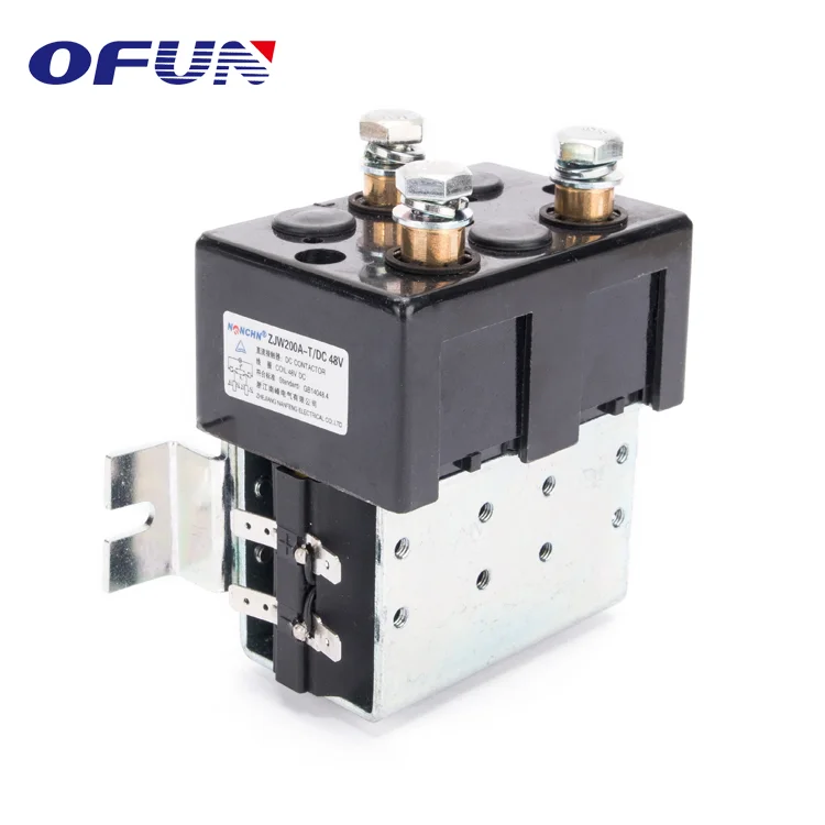 OFUN ZJWT100A 12 24 36 48 Volt Dc Relay Contactor Magnetic For Pump Motor