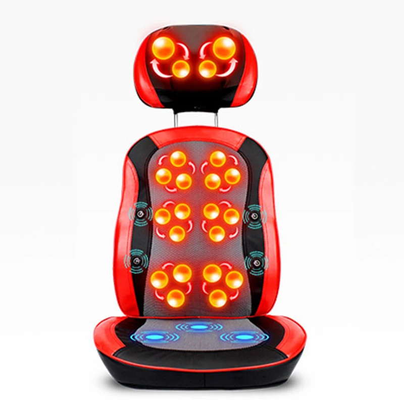 
Shiatsu Back Neck Massager Chair Seat Massage Cushion with Heat Rolling Deep Tissue Kneading for car home office 