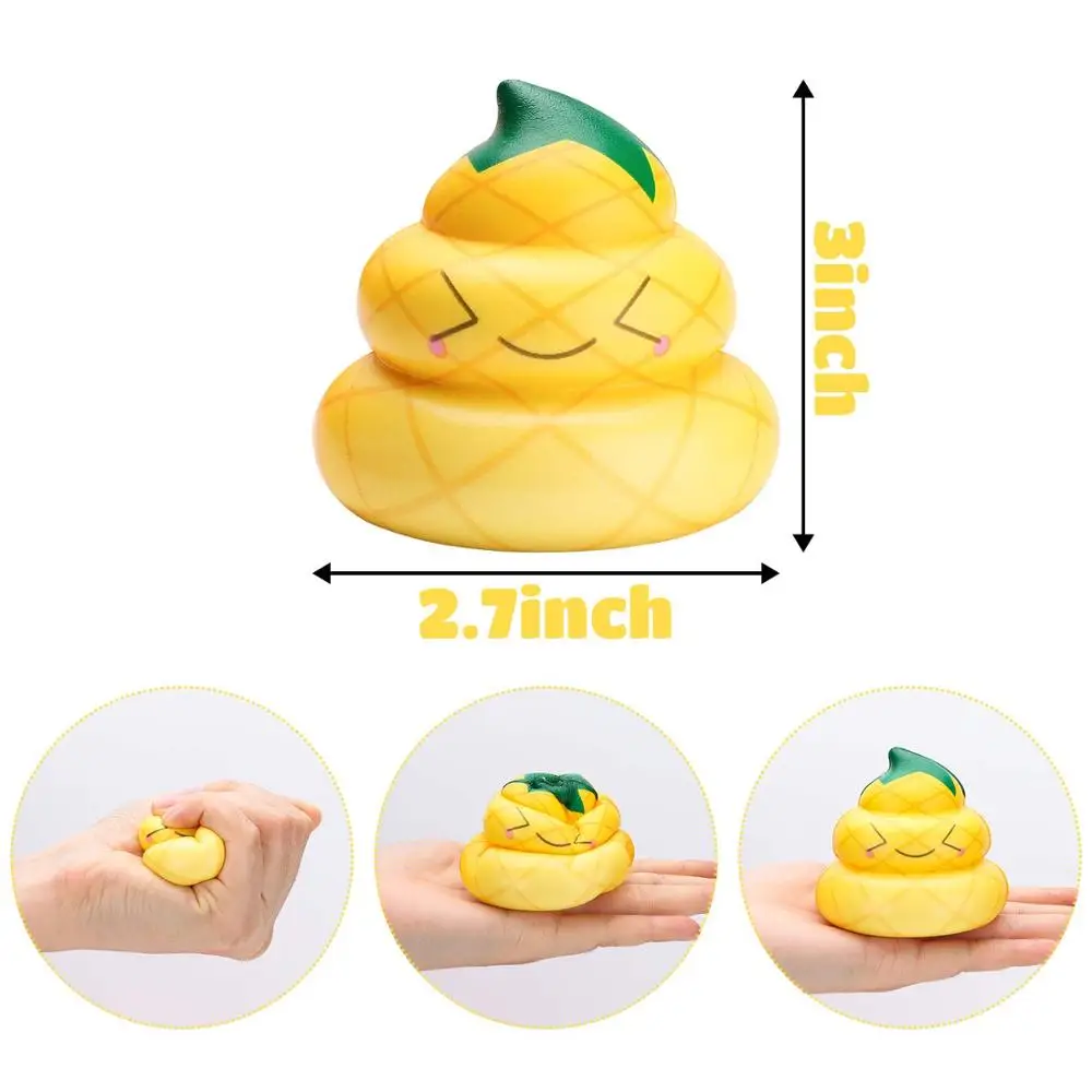 Squishy kawaii soft jumbo pu poo squishy cream scented stress release squishy slow rising toy