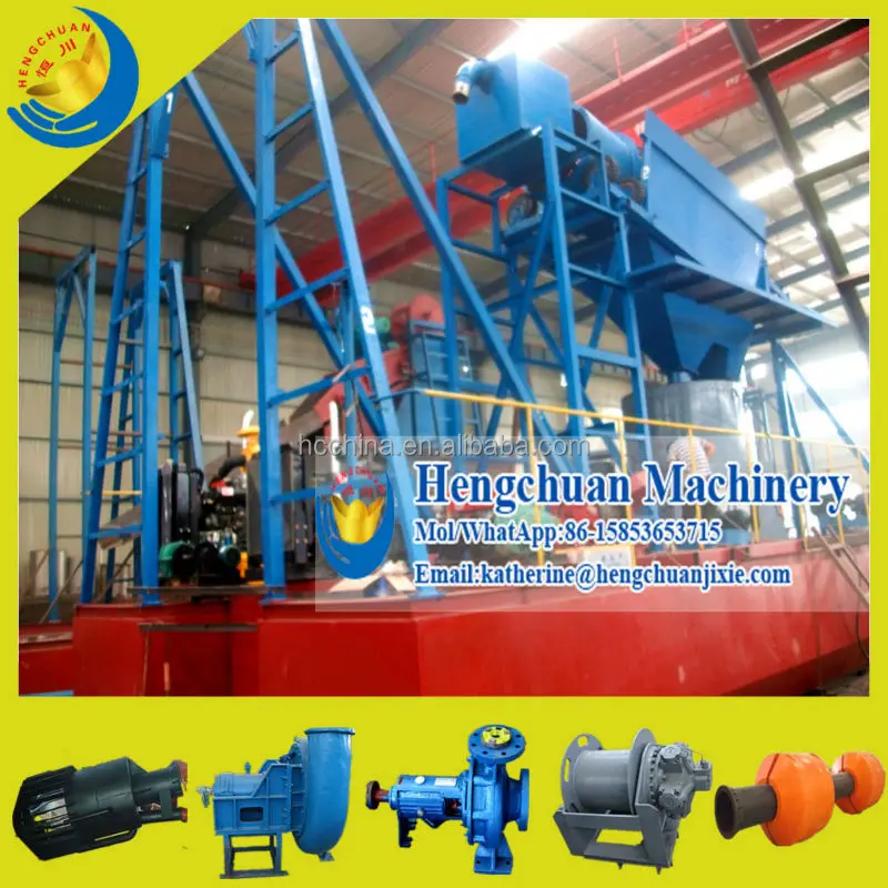 Hengchuan Economic Sand Gold Suction Dredger with High Pressure Water Pump for Jet Head