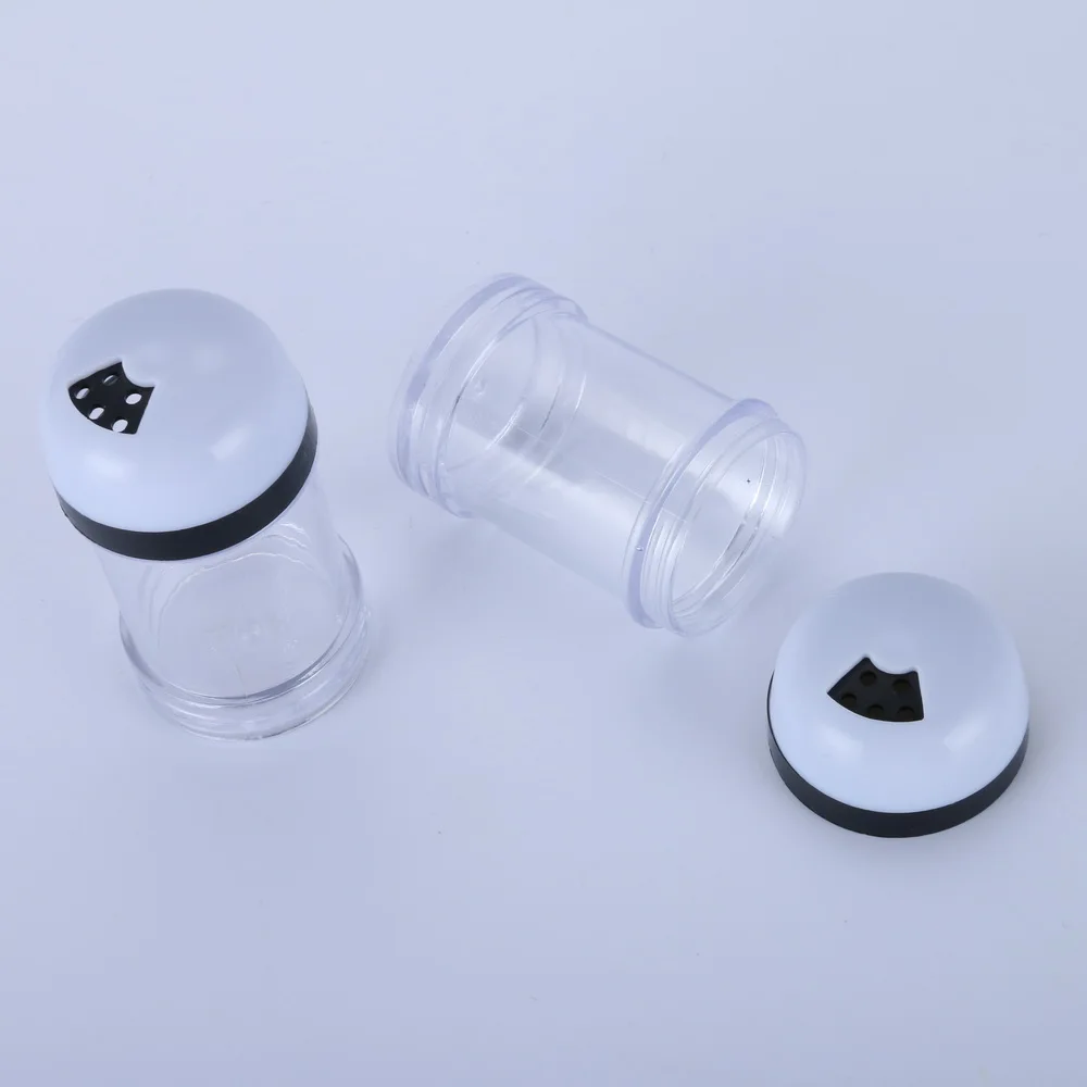 Low MOQ Portable Picnic Tools White Plastic Salt Spice Bottle and Pepper Shakers PS Herb & Spice Tools 6 in 1 Plastic Spice Jars
