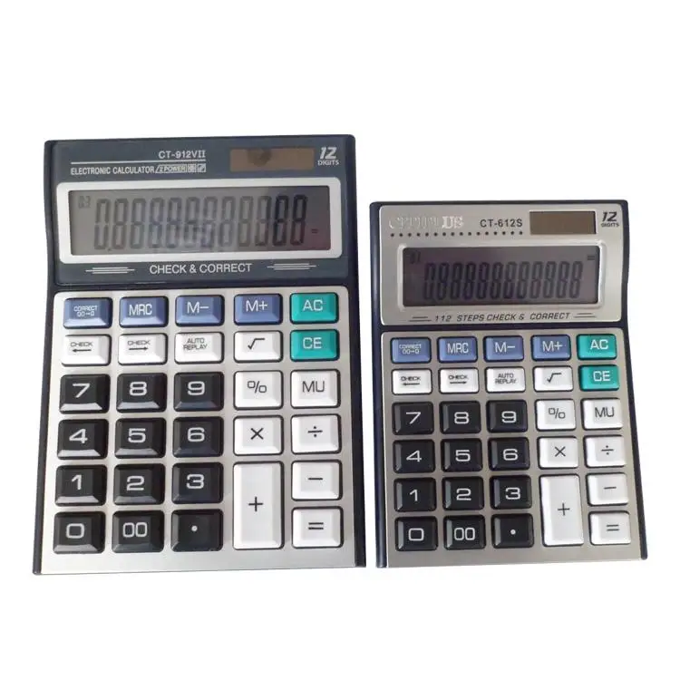 Promotional Cheap Calculator Solar 12 digit Office Desktop Function Calculator