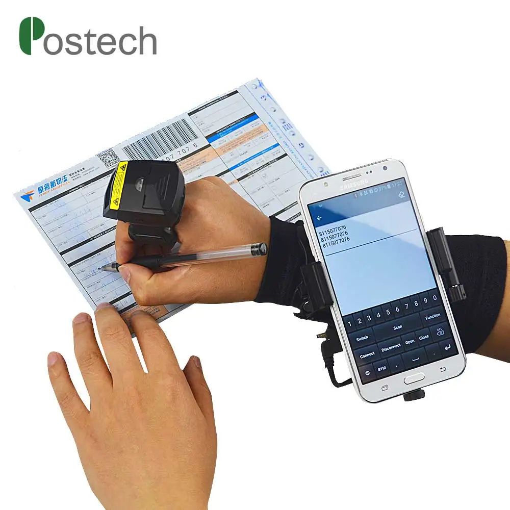 Умный носимый терминал данных Беспроводная Bluetooth-повязка на руку для сканера штрих-кода Postech с батареей