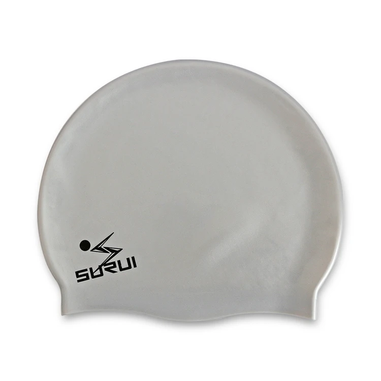 Cover Ears 100% Silicone Inexpensive Waterproof Colorful Swim Cap For Unisex Adult