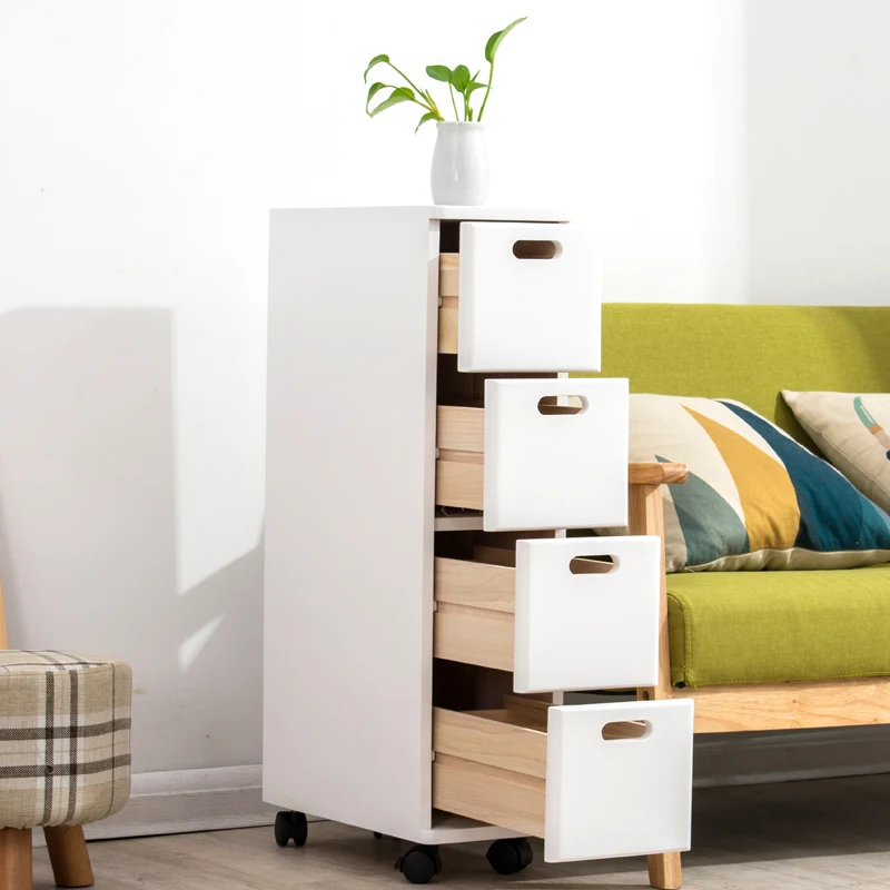 
Chinese style household wooden drawer cabinet furniture living room narrow size solid wood tall thin storage cabinets 