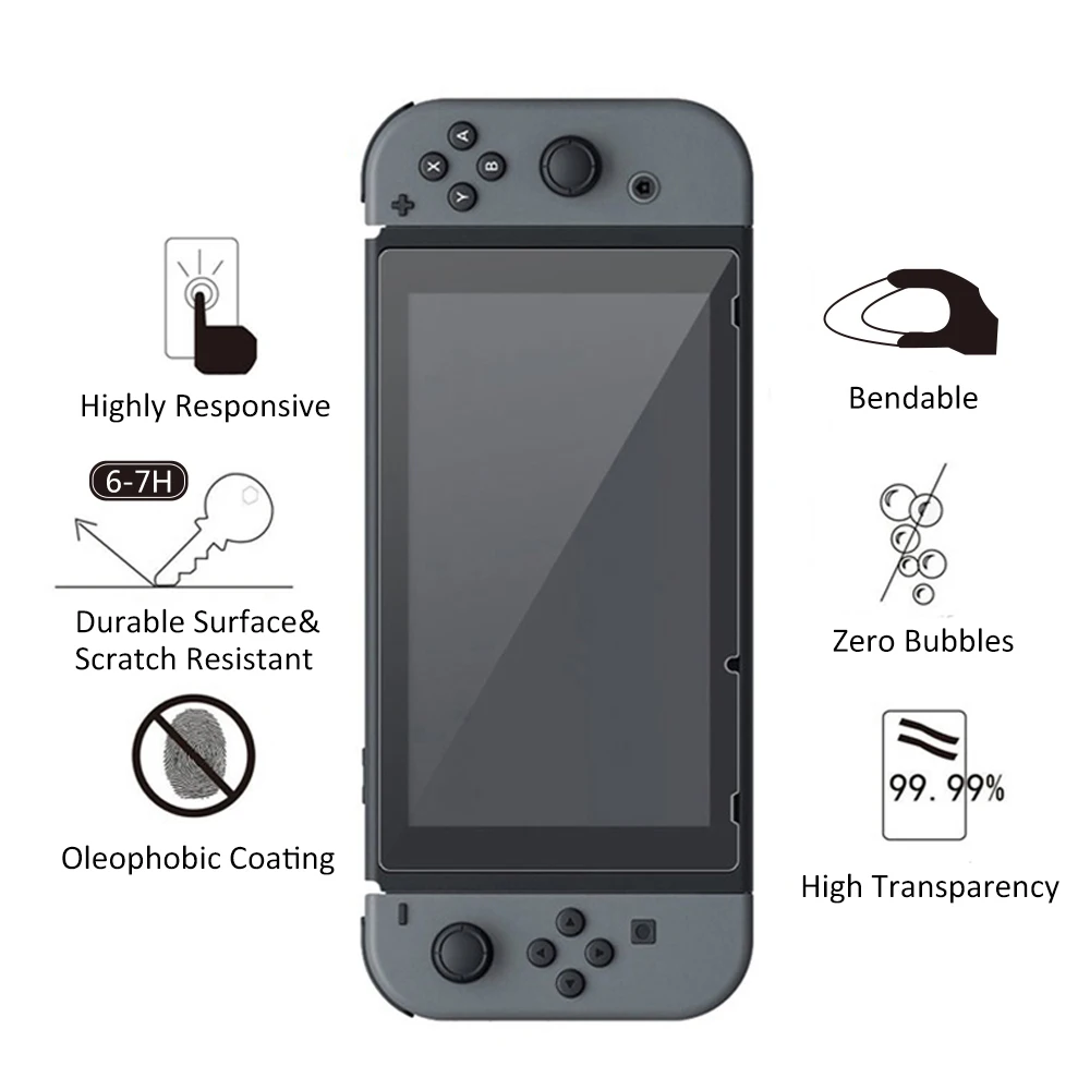 Надежное ударопрочное защитное стекло 9H для экрана Nintendo Switch от поставщика Amazon Gold