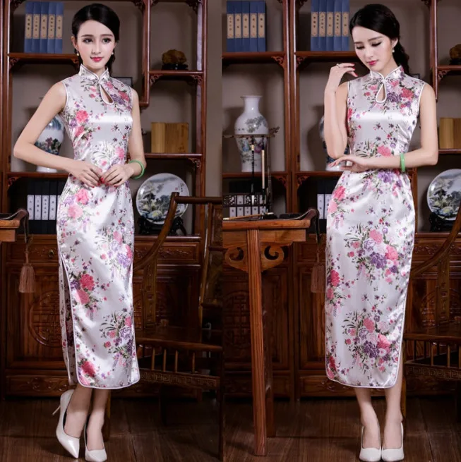  Лидер продаж длинное платье женские платья традиционное китайское qipao для продажи
