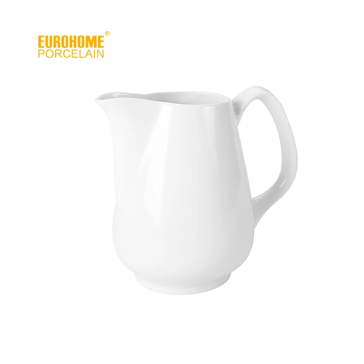 
Eurohome factory restaurant chinaware hotel porcelain crockery 400ml milk jug for sale T064 