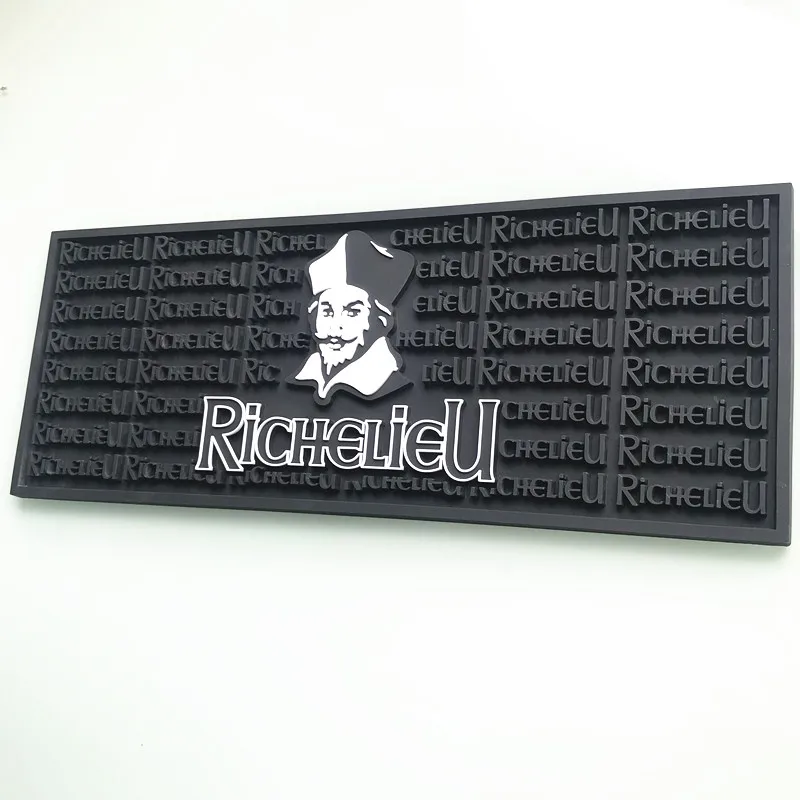 High quality custom pvc rubber spill bar mat for beer wine accessories
