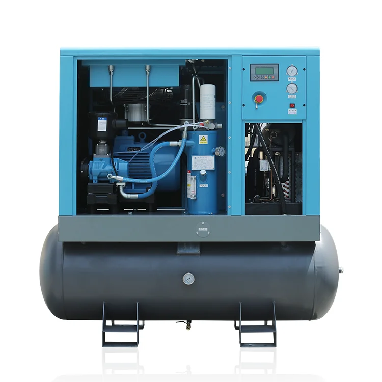 11kW 15 HP  Electric Rotary Screw Air Compressor Machine with 500L Air Tank