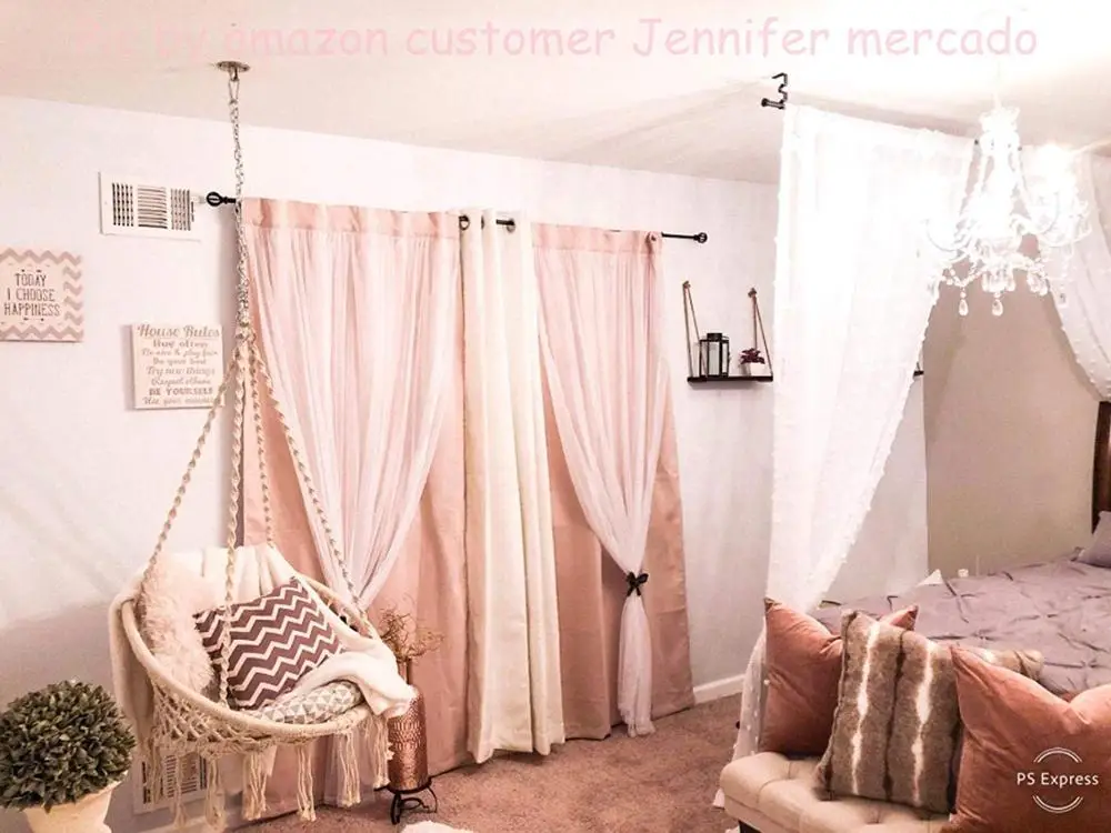 HR Swing hammock chair ,Macrame indoor swing hammock  chair for room ,white garden outdoor rope swing chair