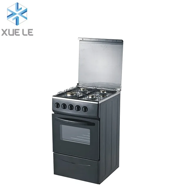 4 Burners Glass Cover Stainless Steel Free Standing Gas Oven