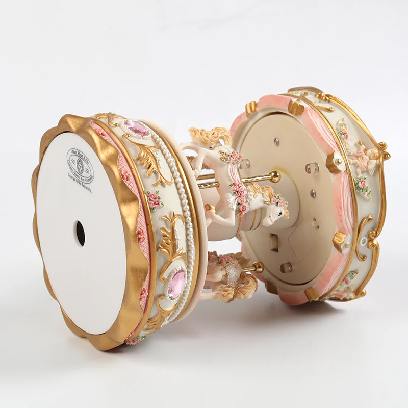 European Christmas Theme Carousel music box