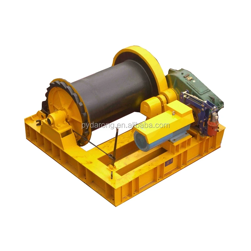 barge petrol engine powered winch water drum anchor grooved drum electric pulling windlass boat used marine mechanism