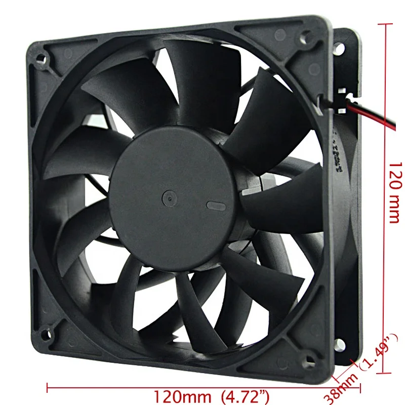 High performance PWM FG 4pin 12v 24v 48v 5inch 12038 120mm 4wires waterproof fan