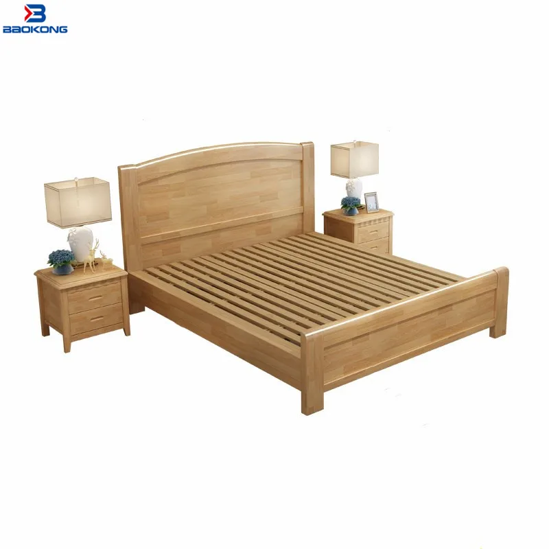 Beech Colour Dubai  Style Hotel Apartment Single Wooden Bed