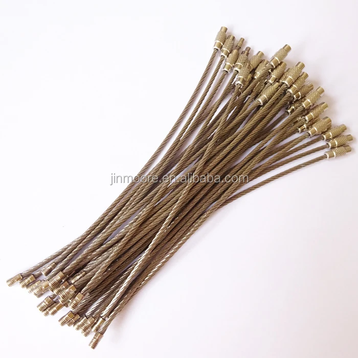 6 Inch Stainless Steel Wire Necklaces Choker With Smooth Screw Clasps