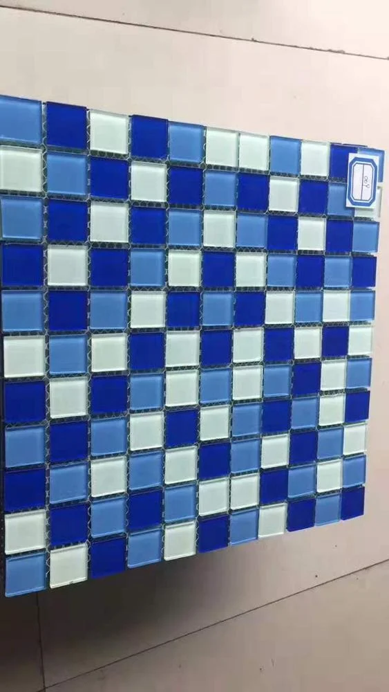 Splash Swimming Pool blue Glass Mosaic Tiling