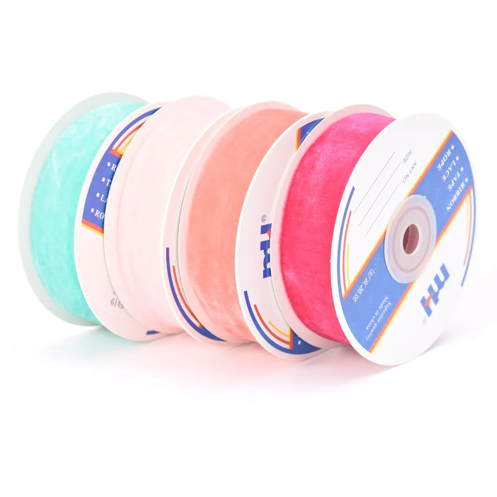 25mm Solid Plain Color Luxury Velvet Ribbon for Crafts, Choker Necklace