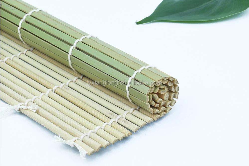Hot Selling 24*24cm Semi Circle Shape Green Skin Bamboo Sushi Rolling Mat