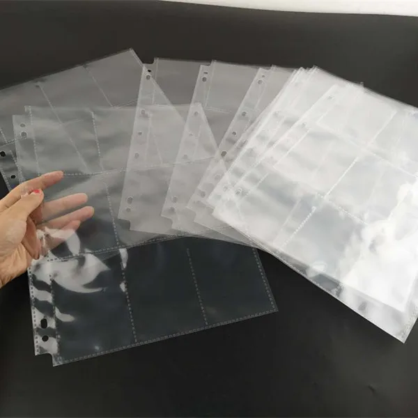 Customizable specifications 11 Holes 9 Pocket Pages Protectors Trading Card Pages Sleeves for  collect card