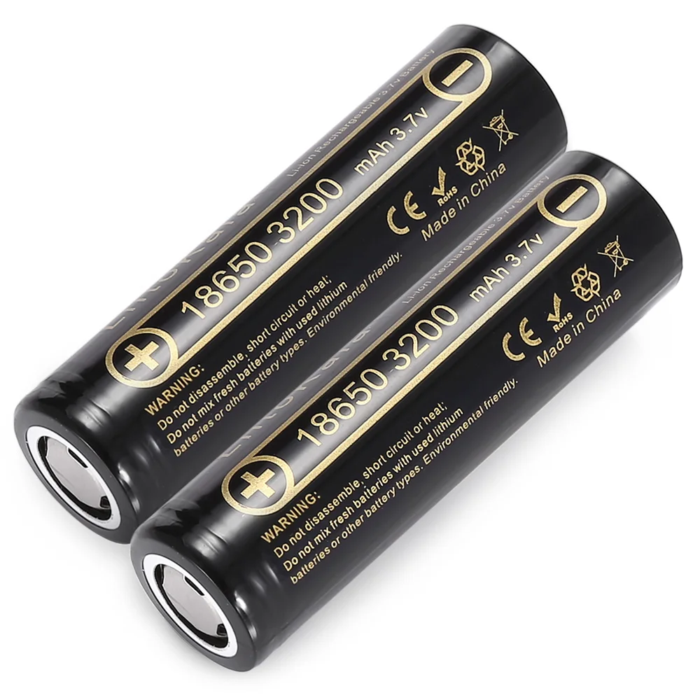 LiitoKala Lii-32A 18650 3200mAh 3.7V Rechargeable Li-ion Battery with Safety Relief Valve for Flashlights / Headlamps