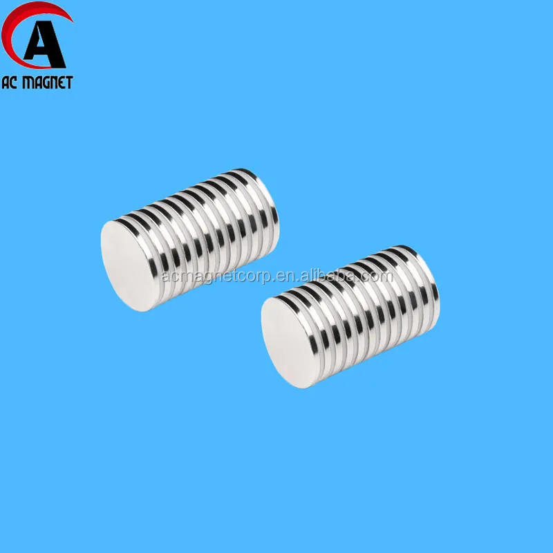 
N42 Neodymium 1.00x1/8 inch Disc NdFeB Super Strong Magnet With Nickel Coating 