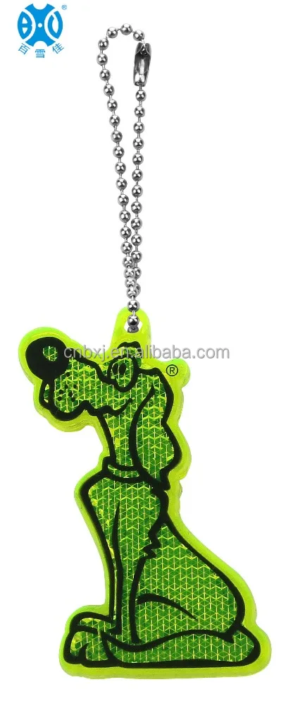 Dog shape reflective keychain ,high visibility for kids