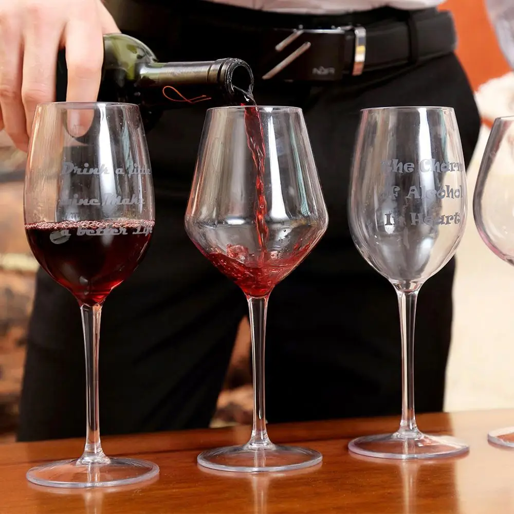 Unbreakable Wine Glasses BPA-free Dishwasher-safe 20 oz 100% Tritan Plastic Shatterproof Wine Glasses