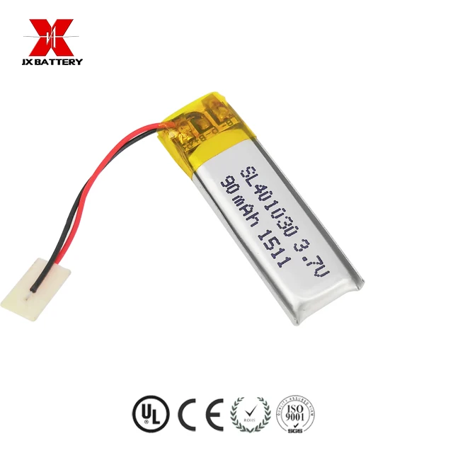 
loud-speaker battery rechargeable deep cycle polymer battery 3.7v 401030 90mAh batteries 