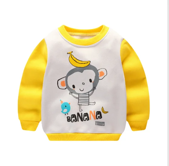 
2018 New arrival winter Sweatshirt Plus velvet thickening long sleeve baby sweatshirt 