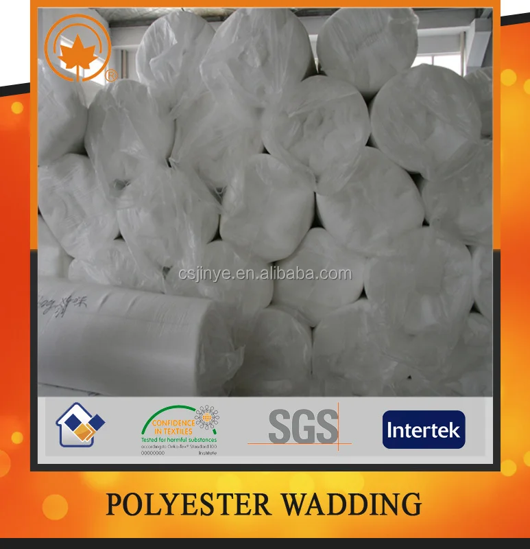 Direct Factory Supply White Filling  Fusable Quilt r Polyfill Polyester Padding Batting Wadding