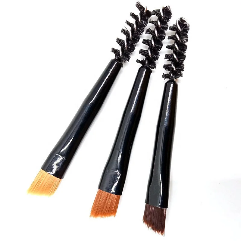 Короткая портативная мягкая кисть мини Двойные кисти для макияжа бровей Кисть для подводки глаз