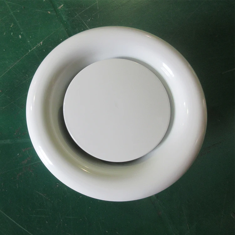 Ventilation extraction valve metal 125 mm white with clamping springs