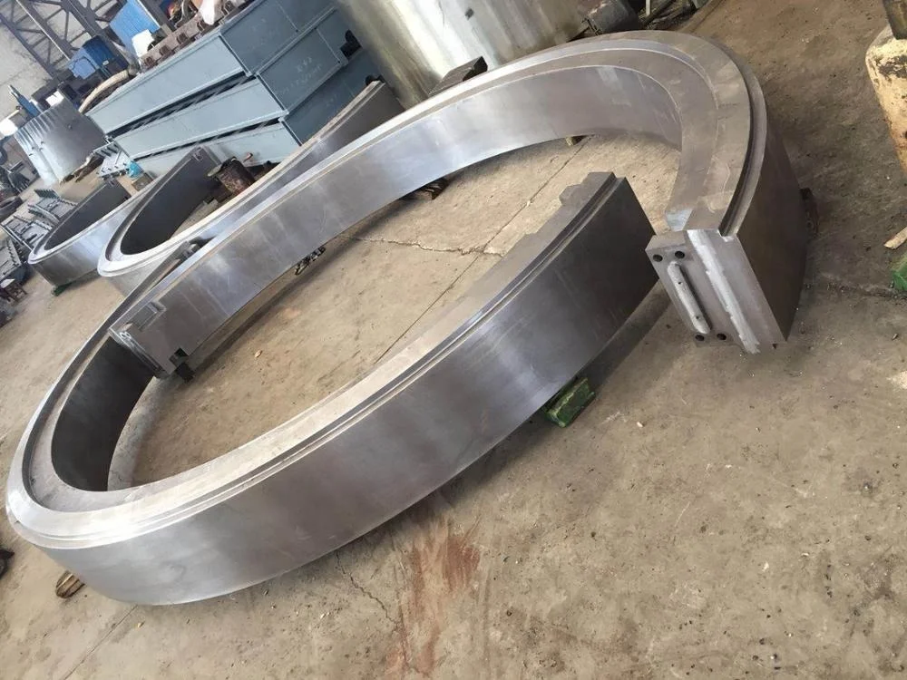 Professional cement plant equipment casting steel tyre for clinker rotary